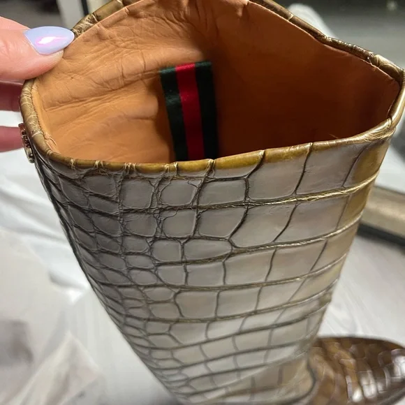 Gucci Alligator leather riding boots 8,5-9 - Picture 10 of 15